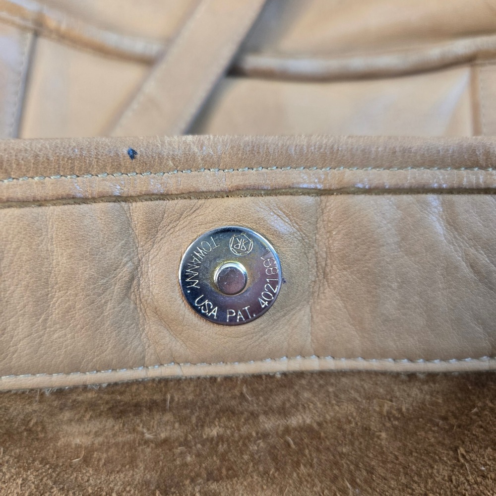 Vintage Coach Tan Leather Drawstring Bucket Bag 531-2620 Brass Hardware Tote - Picture 9 of 16